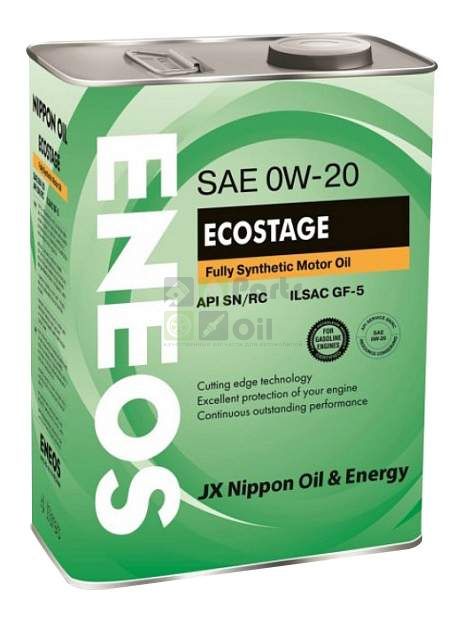 Моторное масло Eneos Ecostage SN 0W20 4 л