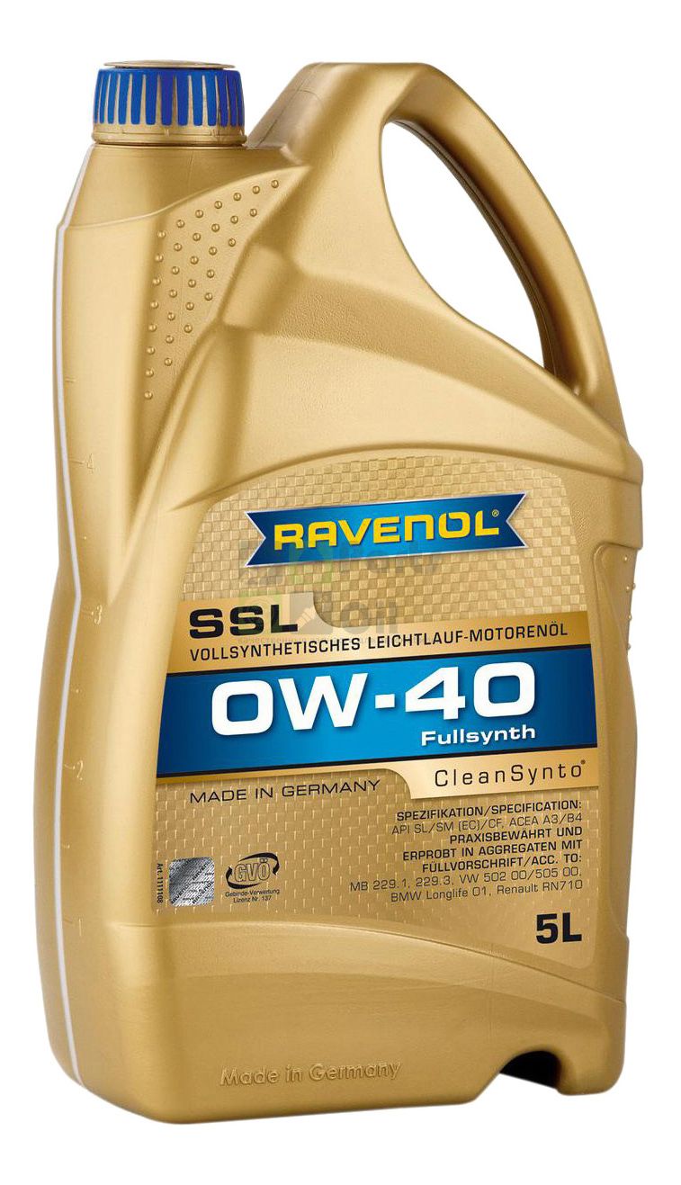 Моторное масло Ravenol SSL 1111108-005-01-998 0W40 5 л