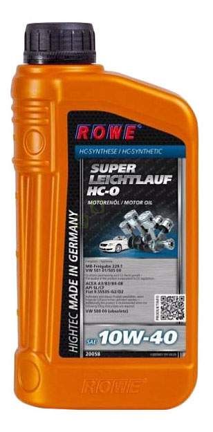 Моторное масло RoWe Hightec Super Leichtlauf HC-O 20058-0010-03 10W40 1 л