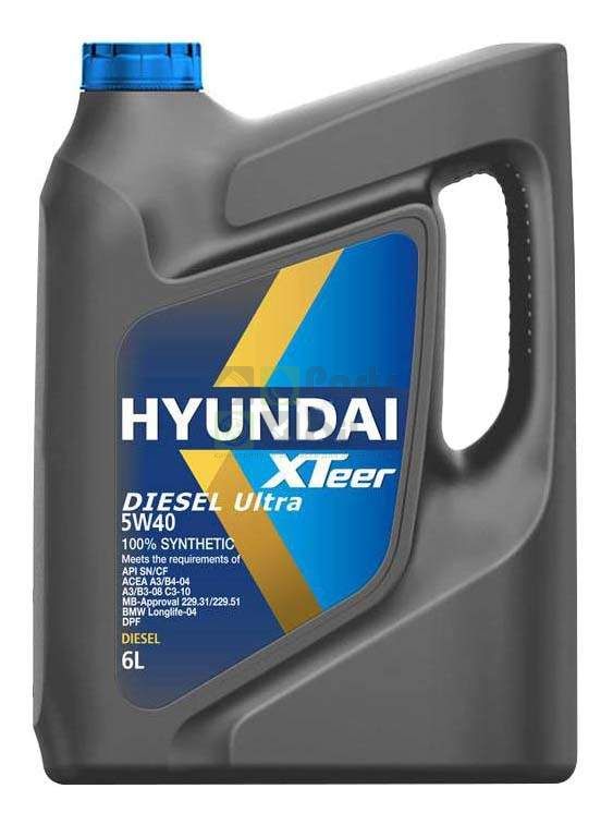 Моторное масло HYUNDAI XTeer Diesel Ultra 5W40 6 л