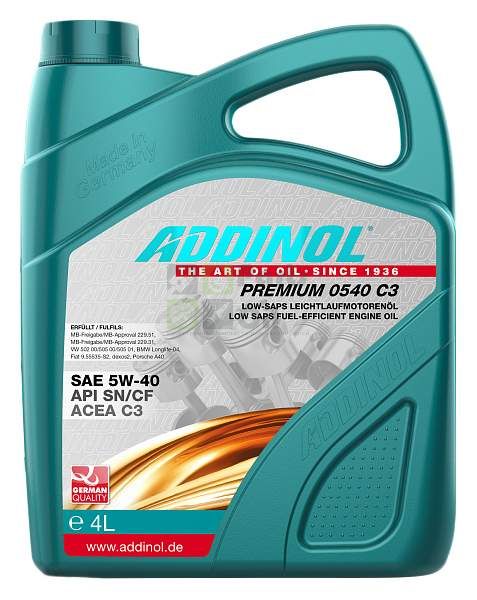 Моторное масло Addinol Premium 5W40 4 л