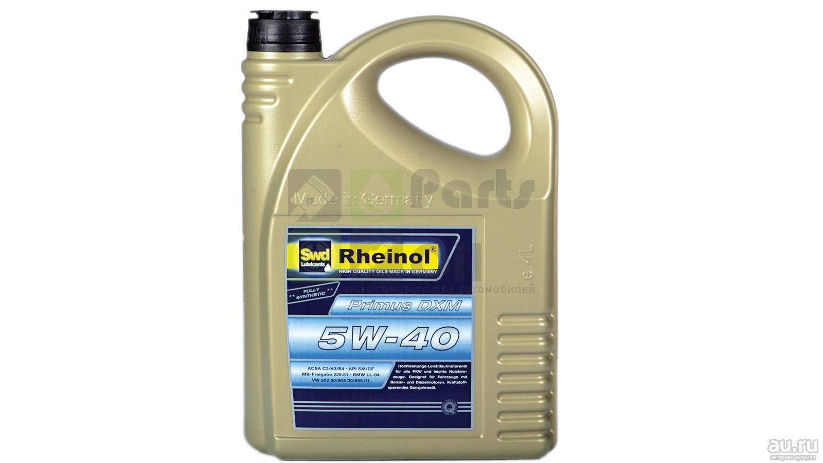 Моторное масло SWD Rheinol Primus DXM 5W40 5 л