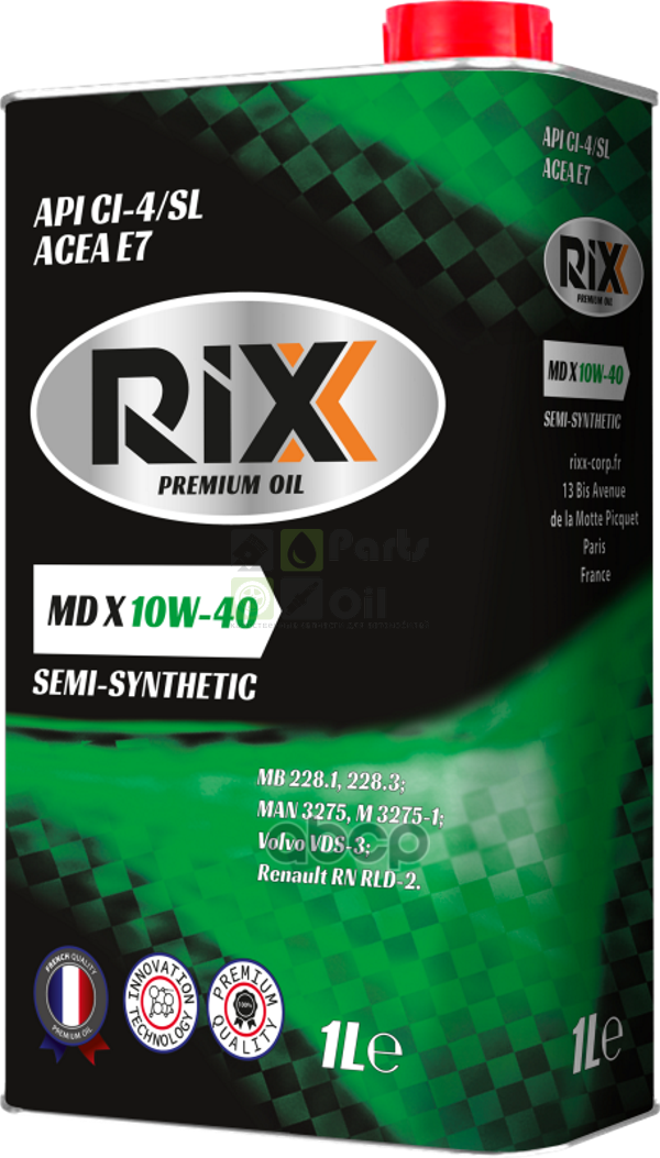 Моторное Масло ПСинт. Rixx Md X 10W-40 Cl-4Sl 1л