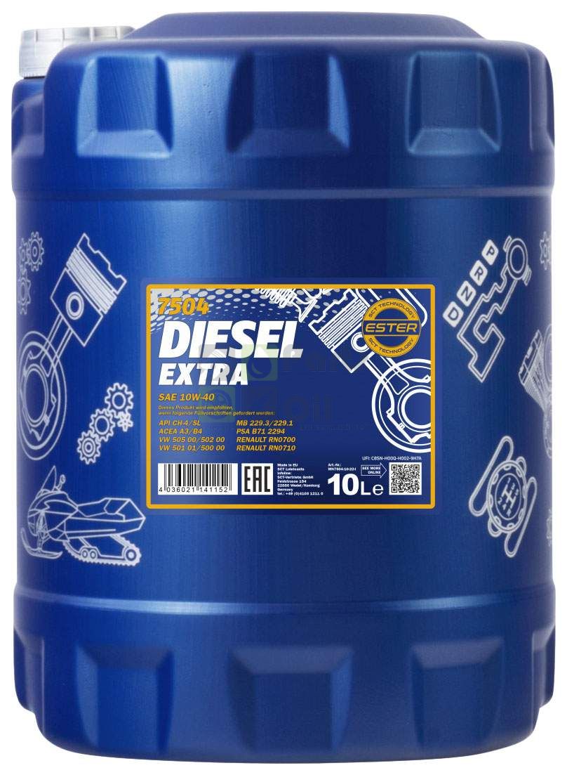 MANNOL Масло Моторн. Diesel Extra 10W40 10l