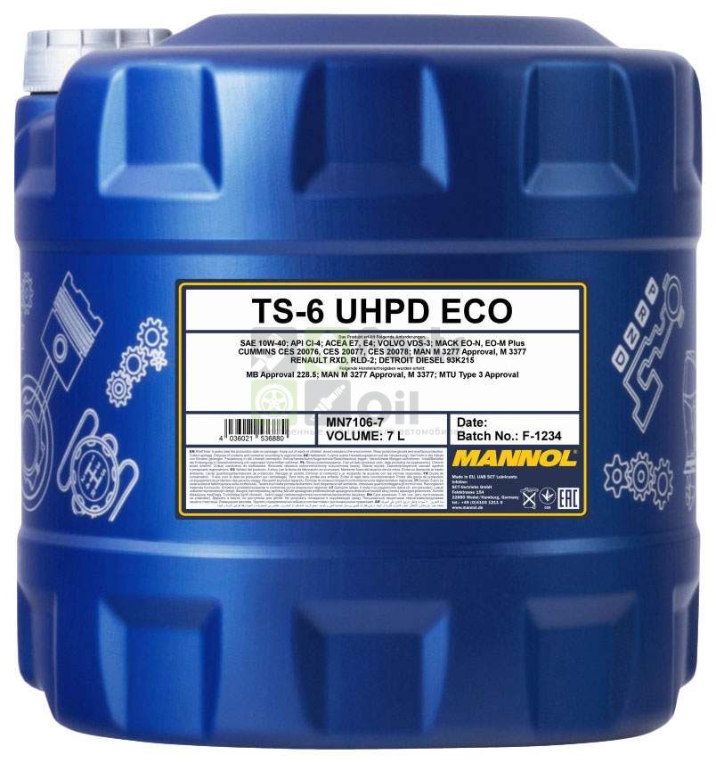 Моторное масло 10W40 TS-6 UNPD ECO 10W40 7 л