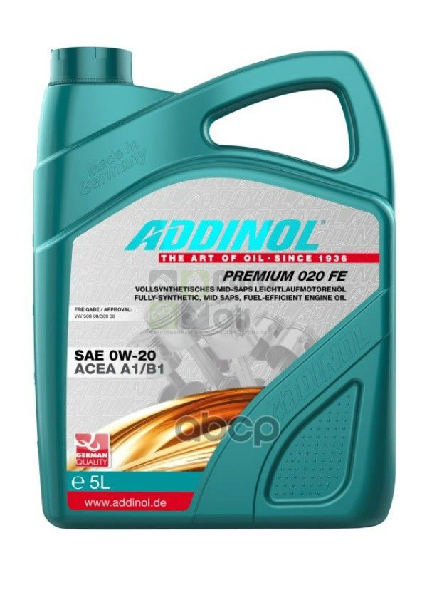 ADDINOL Масло Мотор. Синт. Addinol Premium 020 Fe, 0W-20, 5л