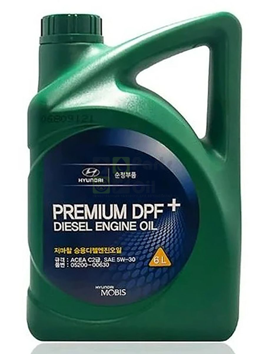Hyundai-Kia 0520000630 5W-30 6L Diesel Engine Oil Premium Dpf + Моторное масло Синтетическ
