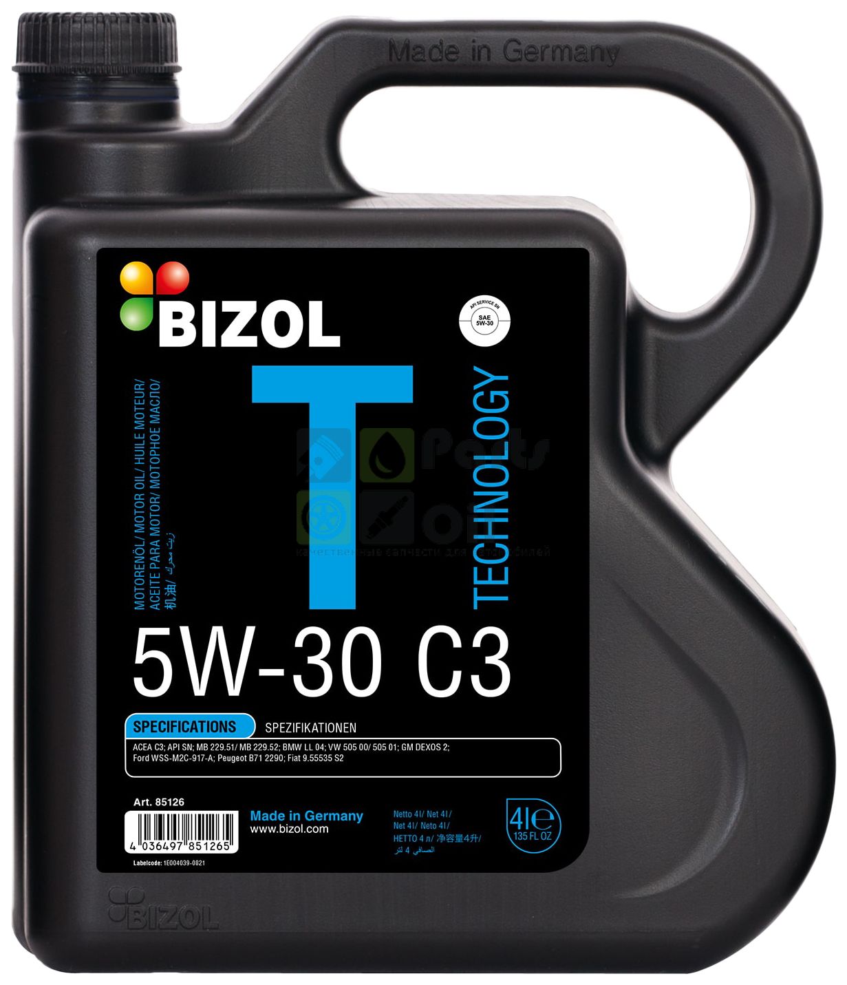 Моторное масло BIZOL Technology 5W-30 C3 4L