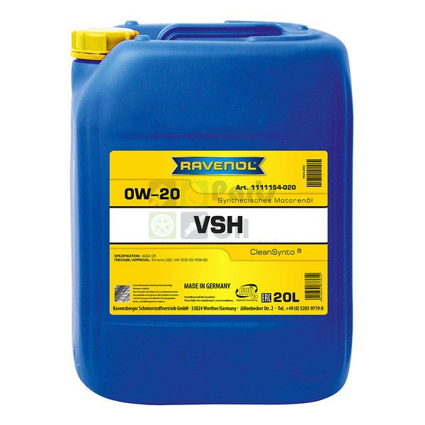 Моторное масло RAVENOL VSH SAE 0W-20 20л
