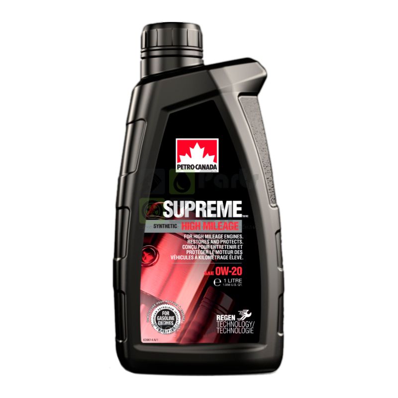 Моторное Масло Для Бензиновых Двигателей Supreme Synthetic High Mileage 0W-20 PETRO-CANADA