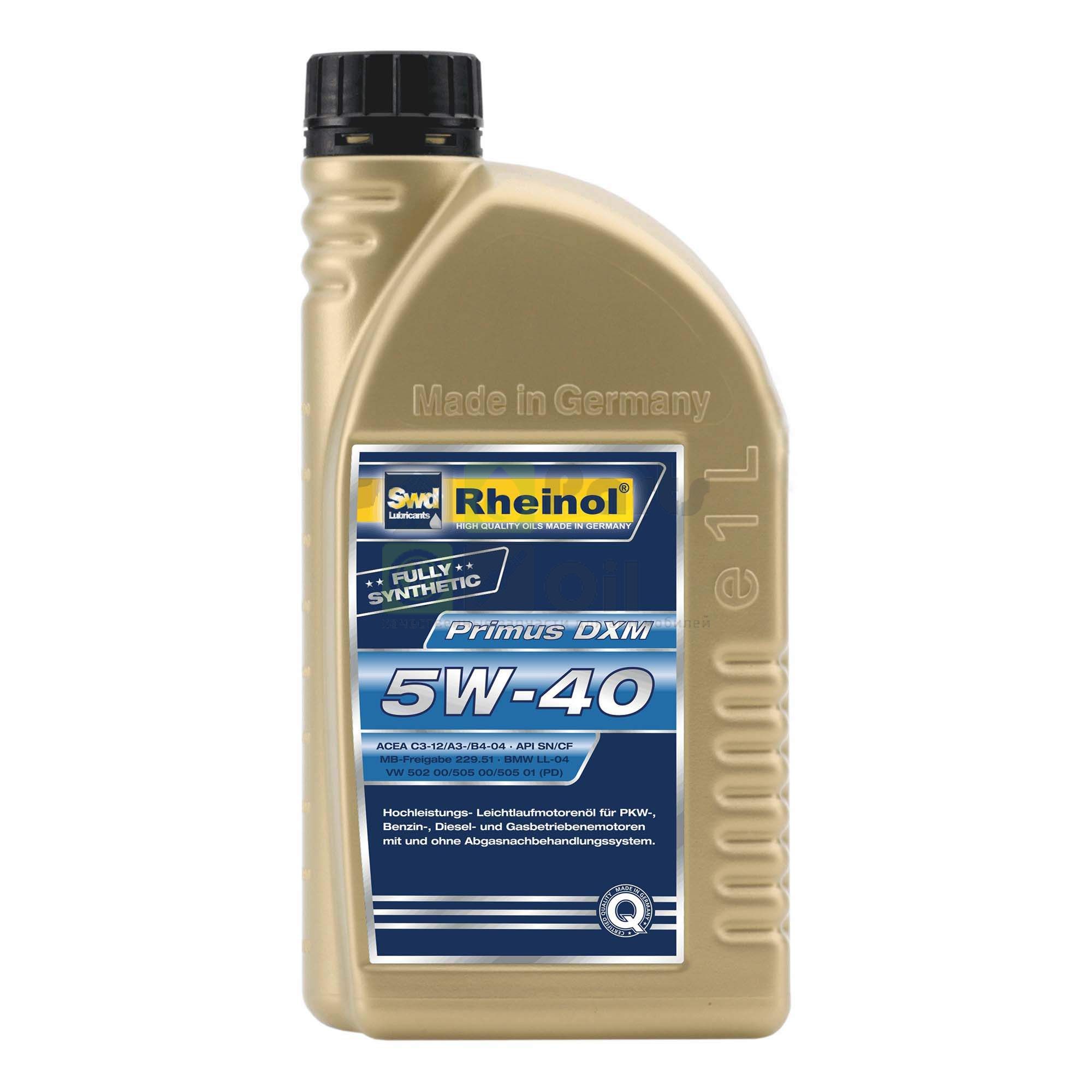 Масло синтетическое SWd Rheinol Primus DX 5W-40 1 л