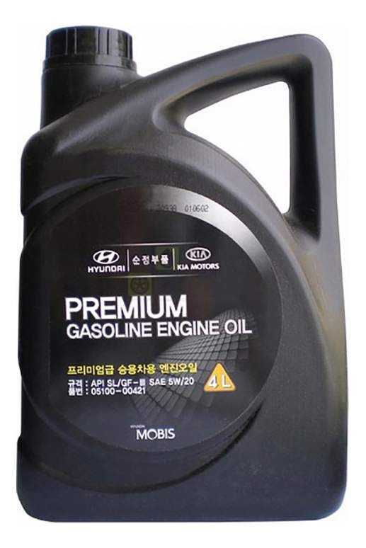 Масло HYUNDAI моторное 5W20 Mobis Premium Gasoline 4 л