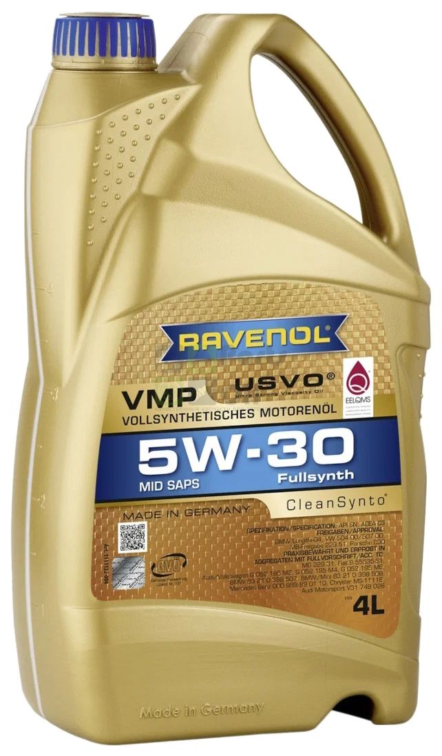 Моторное масло Ravenol 4014835723399 111112200401999 4l Vmp Sae 5W-30  Синт.  Longlife