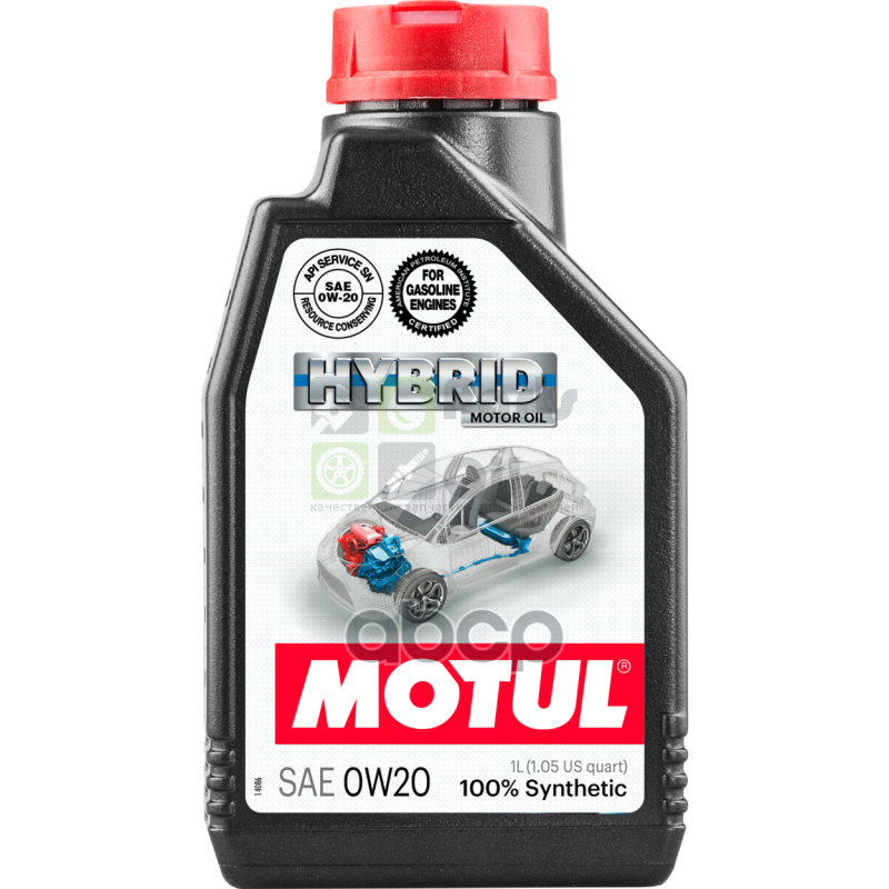 MOTUL Моторное масло Motul Hybrid 0W-20 Синтетическое 1 Л 107141