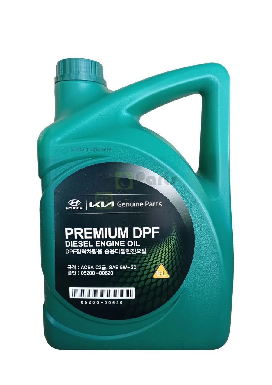 HYUNDAI-KIA Моторное масло HYUNDAIKIA Premium DPF Diesel 5W30 C3 6 л синт.  1шт