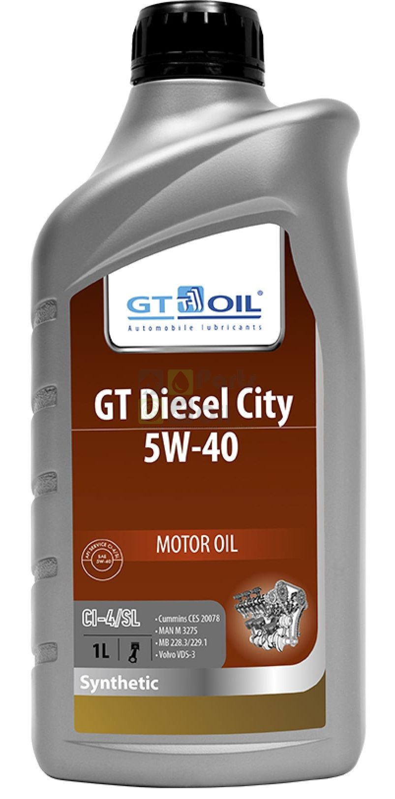 GT OIL Моторное масло Синтетическое Gt Diesel City 5w40 Api Ci4Sl, Acea E7, A3B4, 1л