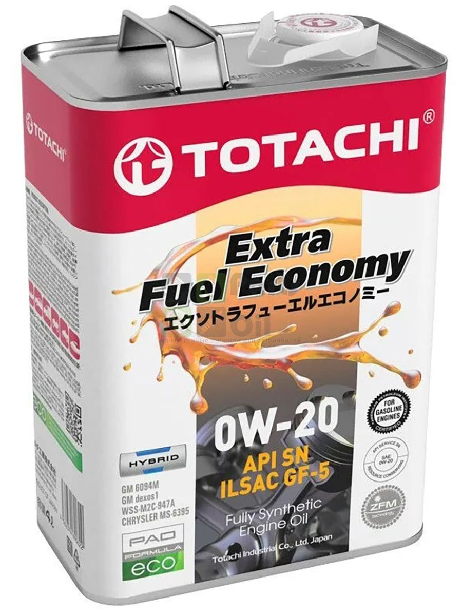 TOTACHI Totachi Hyper Ecodrive 0w20 4l_масло Моторн.! Синт Api Sp, Ilsac Gf-6a, Ford Wws