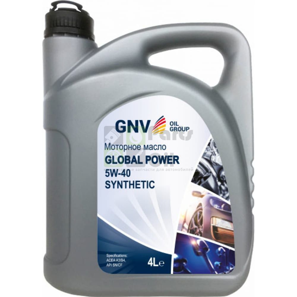 Синтетическое моторное масло GNV Global Power 5W40 Synthetic A3 B4, SN CF 4 л 460200997549