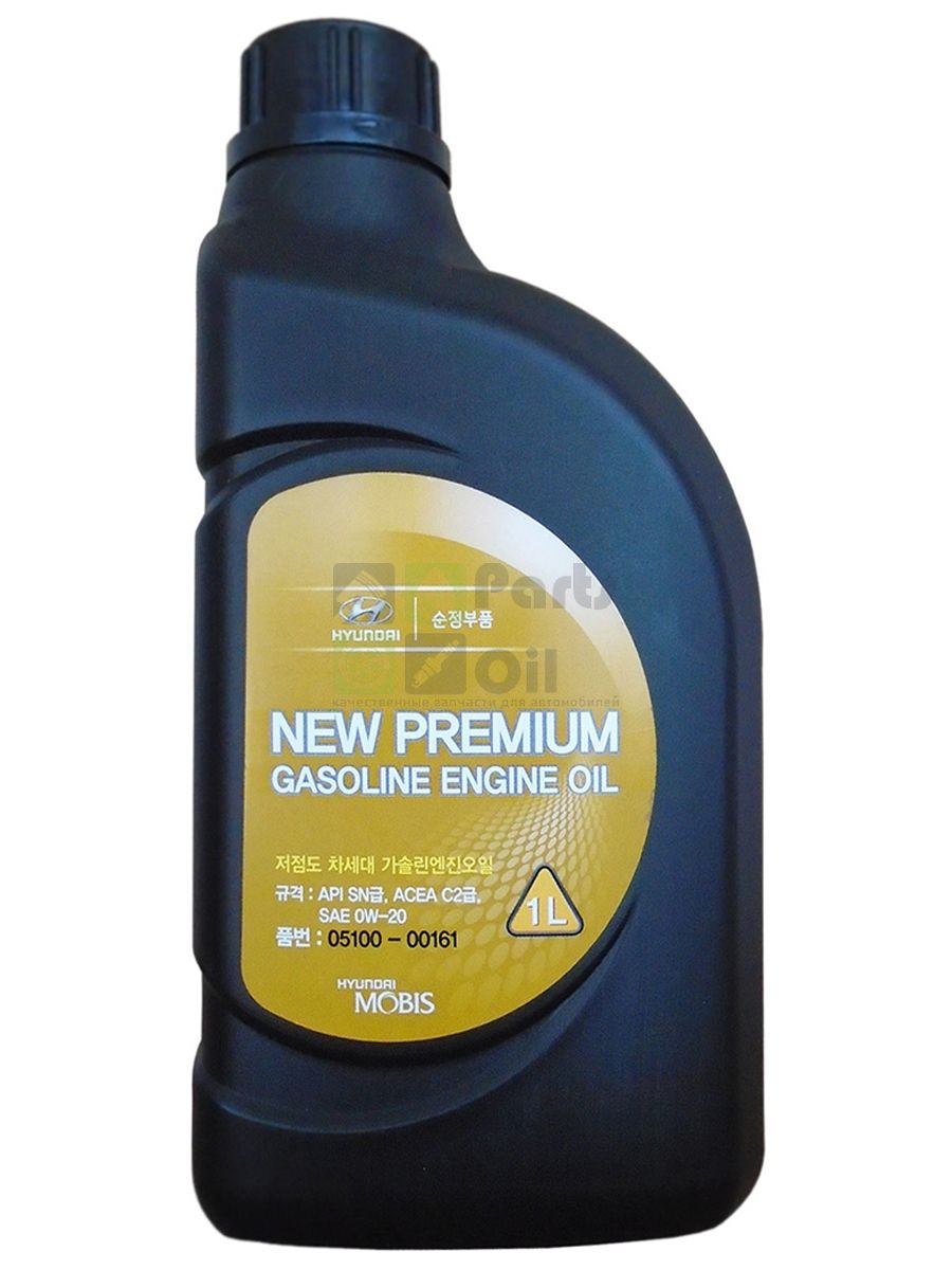 HYUNDAI-KIA 0510000161 Моторное масло MOBIS New Premium Gasoline 0w20, 1л
