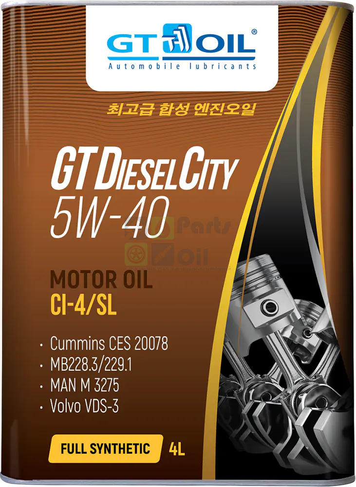 Масло GT OIL мотороное Diesel City, SAE 5W-40, API CI-4SL,синтетика 4 л