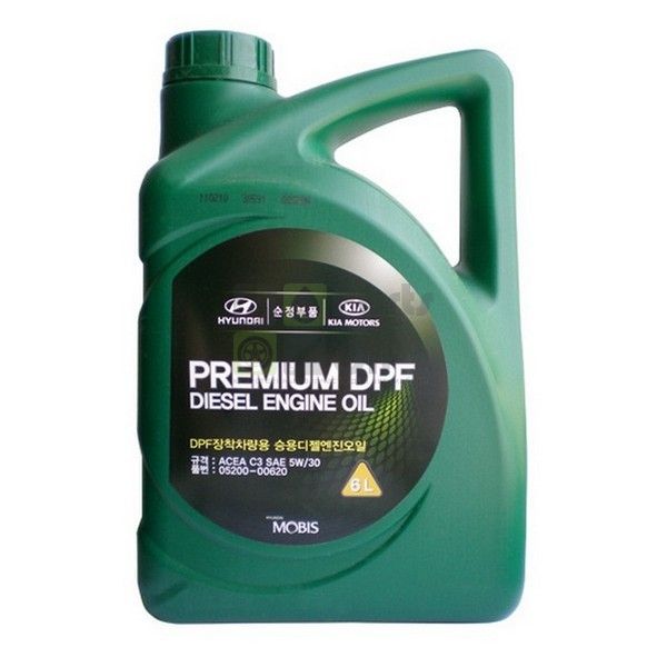 Моторное масло MOBIS Premum DPF Diesel 5w30 C3, 6л HYUNDAI 0520000620