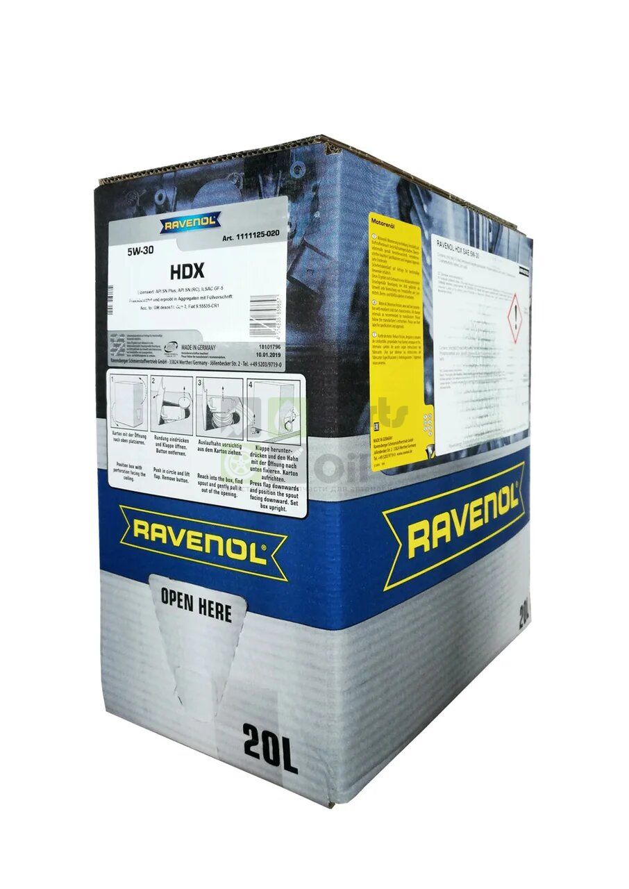 Моторное масло Ravenol HDX 5W30 20 л