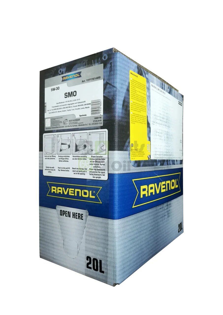Моторное масло RAVENOL SMO SAE 5W-30 20л ecobox