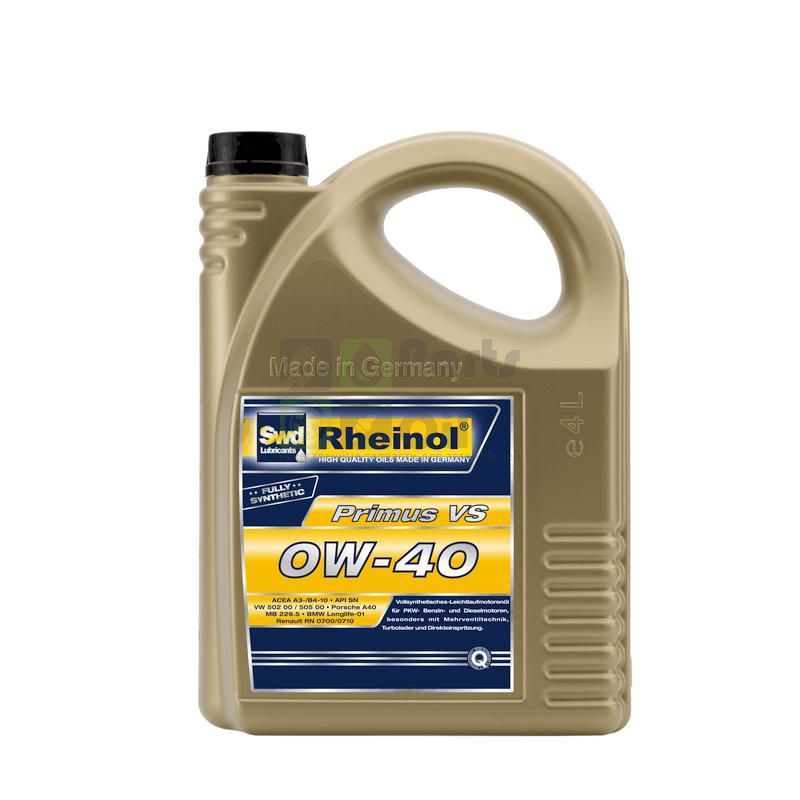 Моторное масло SWD Rheinol Primus VS 0W40 4 л