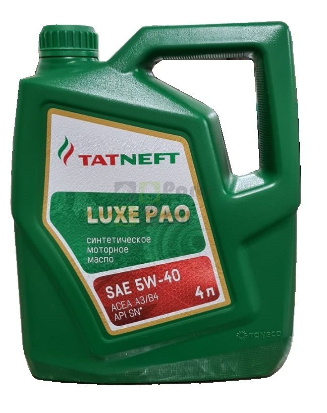 Моторное масло Tatneft Luxe Pao SN A3B4 5W40 4 л