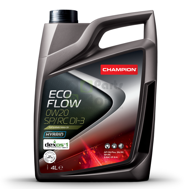 Автомобильное синтетическое моторное масло CHAMPION ECO FLOW 0W20 SPRC D1-3 4л