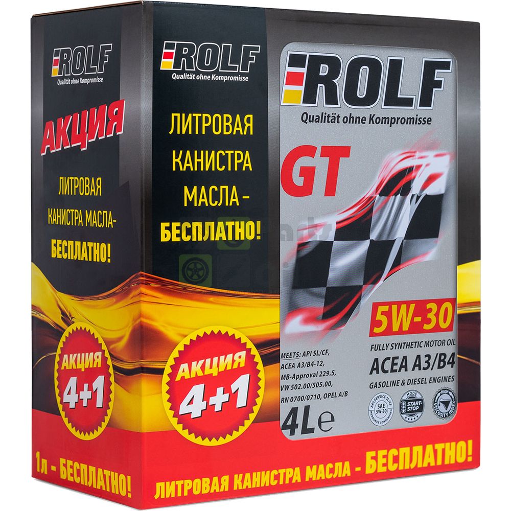 Моторное масло Rolf GT SNCF 5W-30, 4 литра + 1 литр