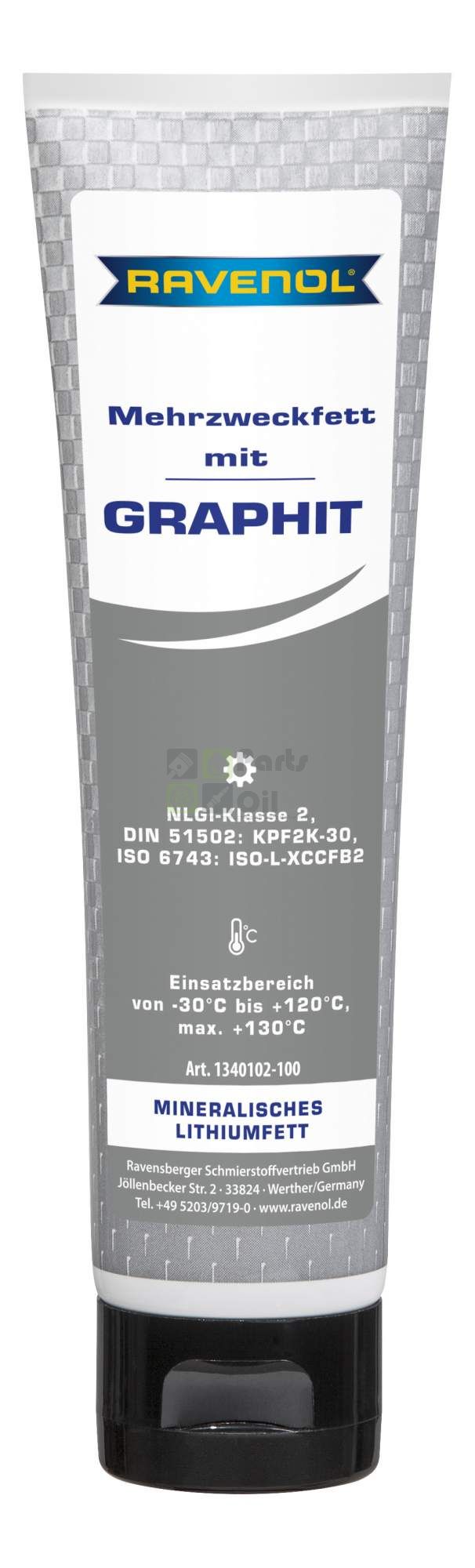 Смазка с графитом RAVENOL Mehrzweckfett  0,1 кг new