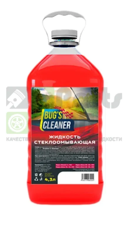Жидкость стеклоомывающая летняя Bugs Cleaner 4,3 л